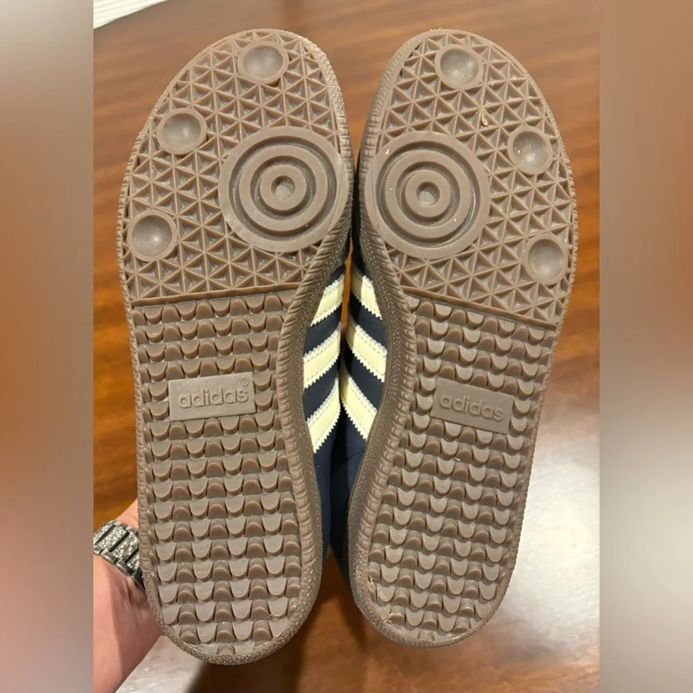 ADIDAS Samba OG Night Navy and Cream Suede Leather Low Profile Trainer Sneakers - Picture 9 of 9
